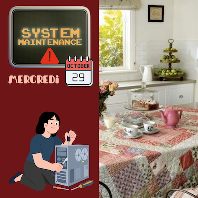 maintenance informatique du 29 octobre. Le Shop est donc hors ligne. Revenez le consulter demain.